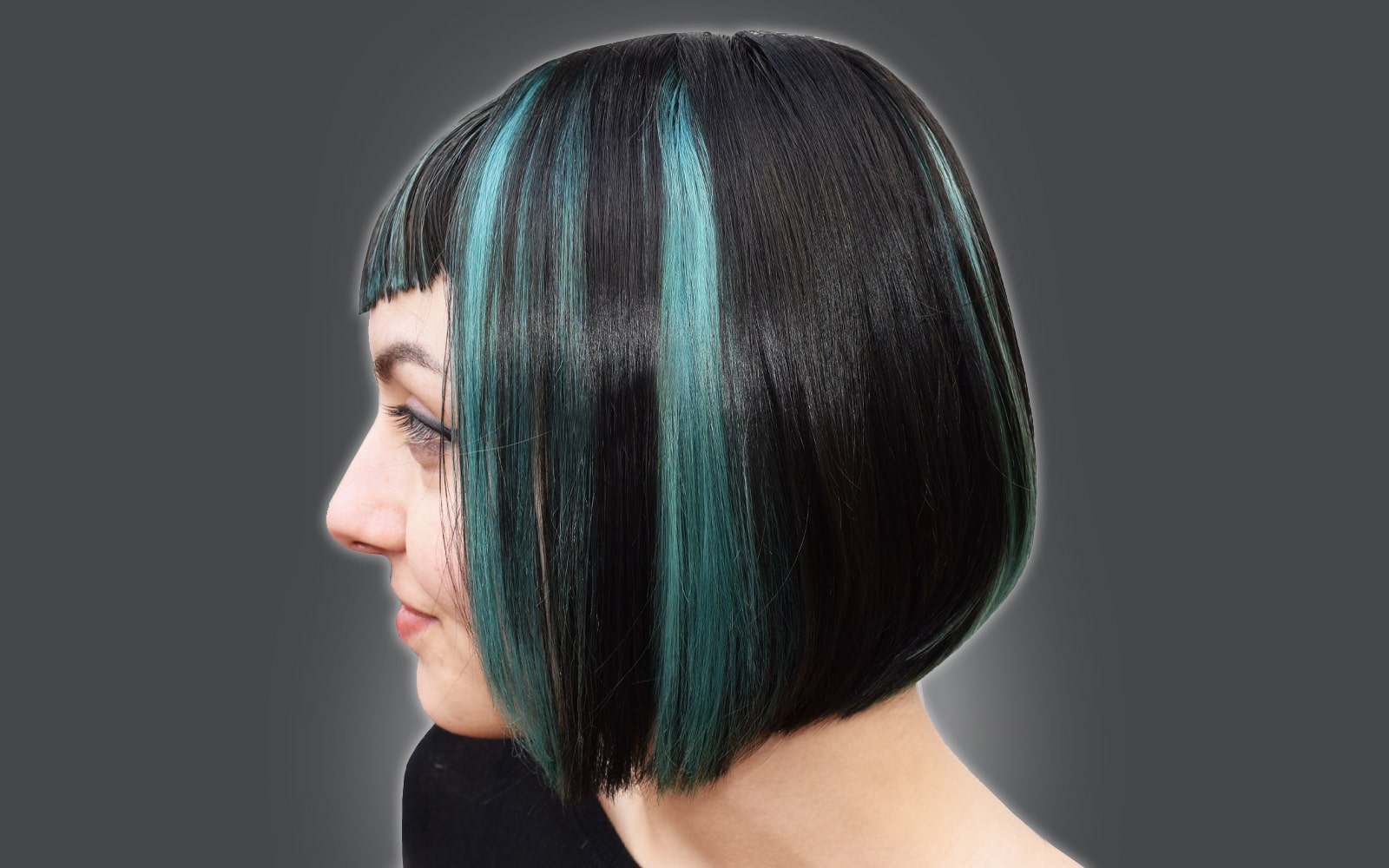 dark brown with tyrquoise triangle