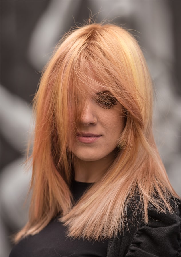 bleach peach hair color