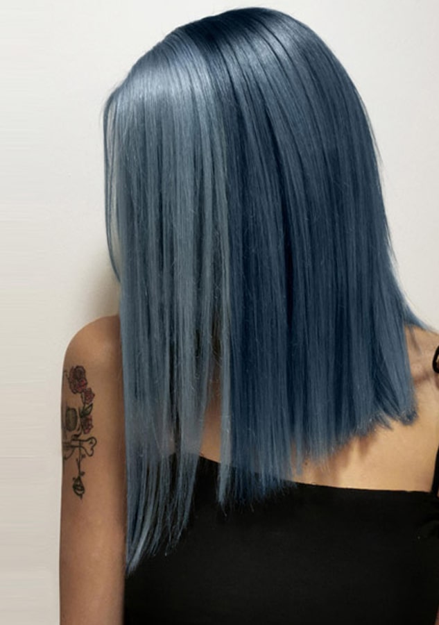 blue shades hair color