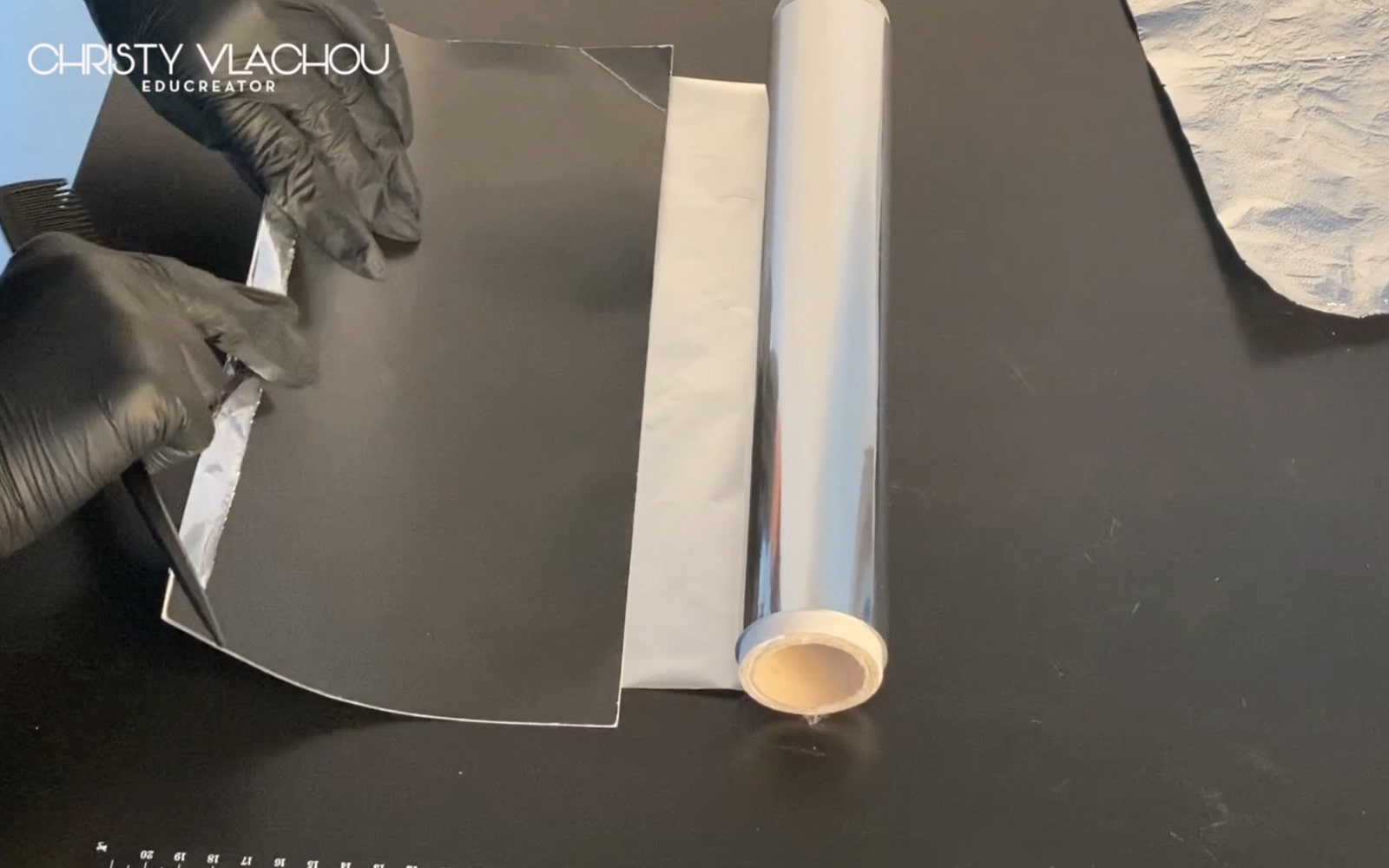 Cutting aluminum foil
